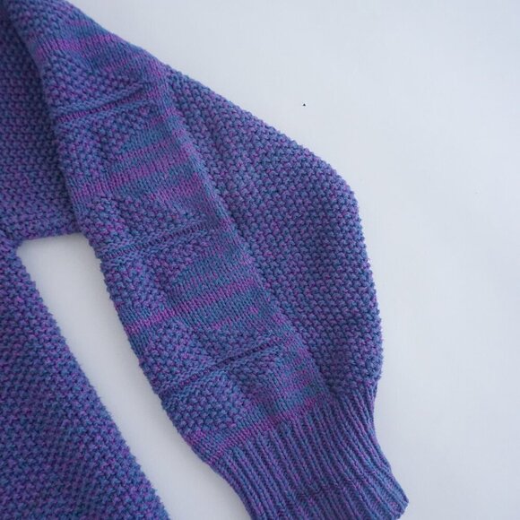 Vintage Boundary Waters Purple Blue 3D Eclectic Grandpa Knit Crewneck Sweater XL - Picture 9 of 9